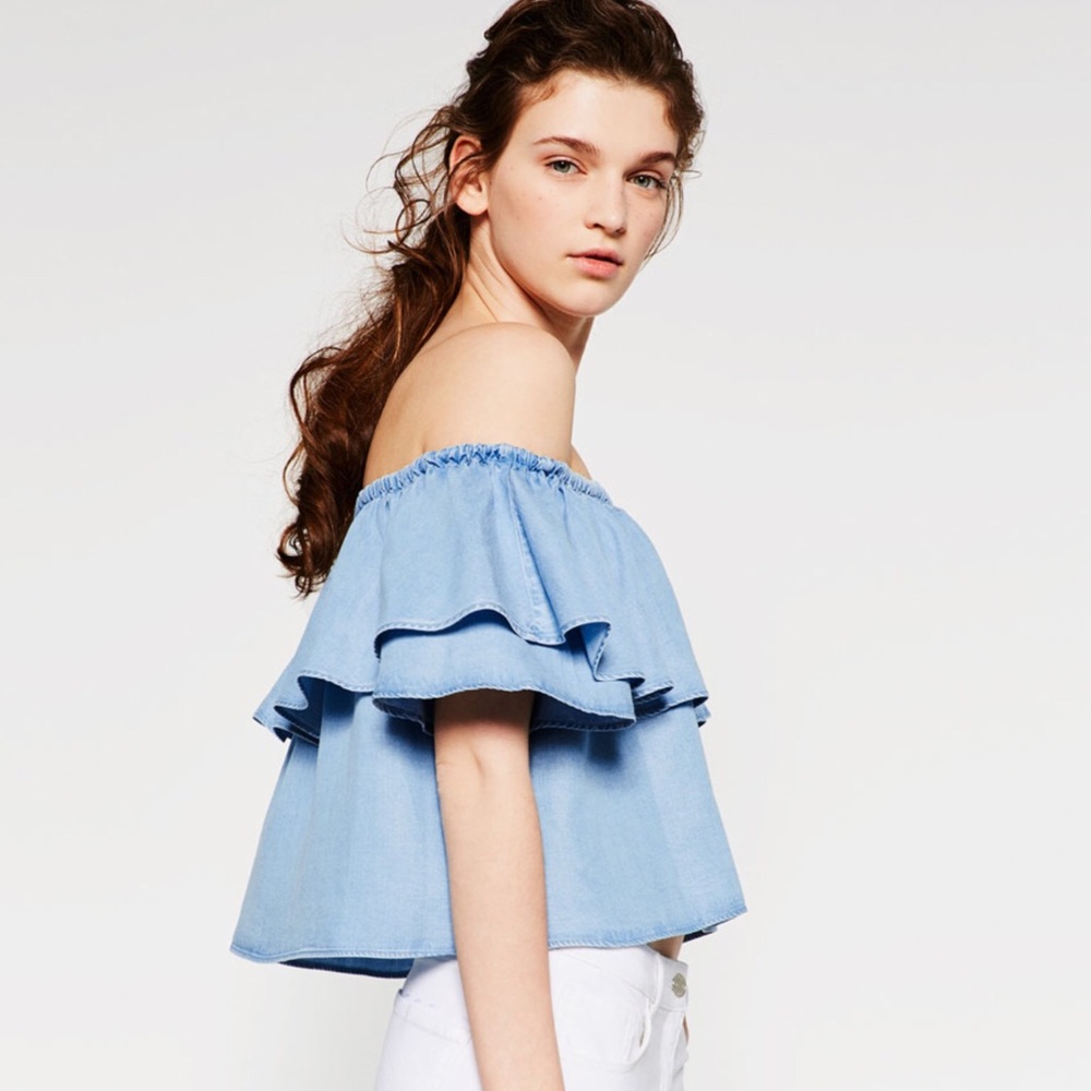 Chambray cop top